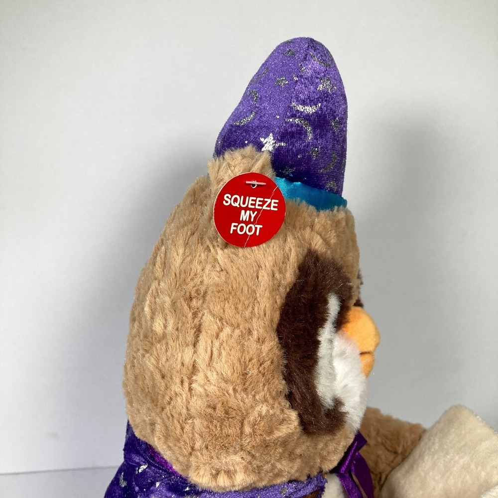 Cuddle Barn Octavius The Story Telling Owl Plush 13" Eyes Light Up Mouth Moves - Picture 6 of 11